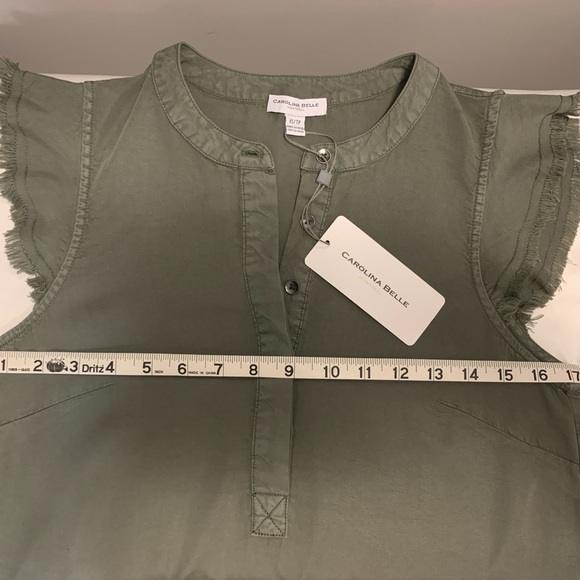 🌹NWT Carolina Belle Military Green Sleeveless Dress - Picture 10 of 12